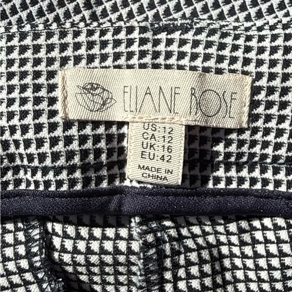 Eliane Rose Navy White Pant Sz 12 - Picture 3 of 7